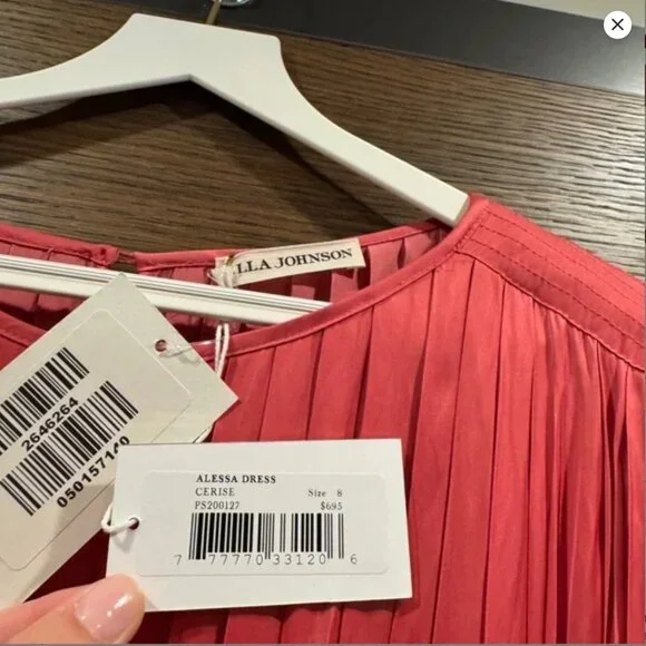NWT Ulla Johnson Alyssa Dress in Cerise Size 8 - Picture 3 of 4